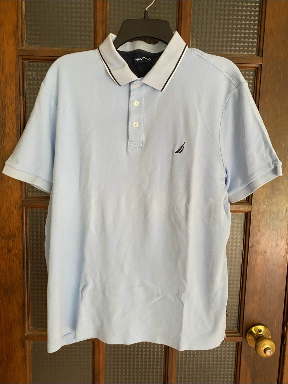 Nautica baby blue Polo size large